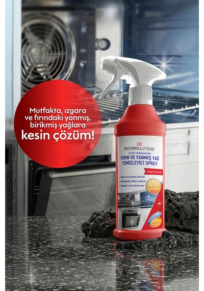 Fırın Ve Yanmış Yağ Temizleyici Tüm Zorlu Kirleri Anında Yok Eder Sprey 500 Ml 2'li Set