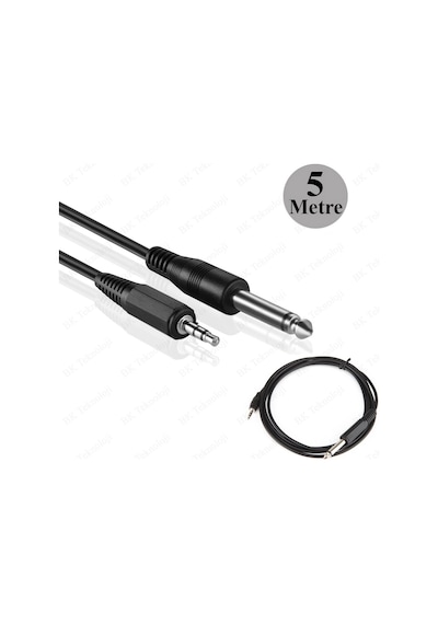 BK Teknoloji 3.5 mm Stereo Erkek - 6.35 mm Mono Erkek Ses Kablosu