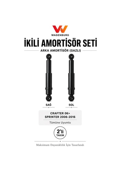 Wagenburg Amortisör Arka Gazlı Crafter Sprinter 2006 2016 2 Li Set Sağ Sol