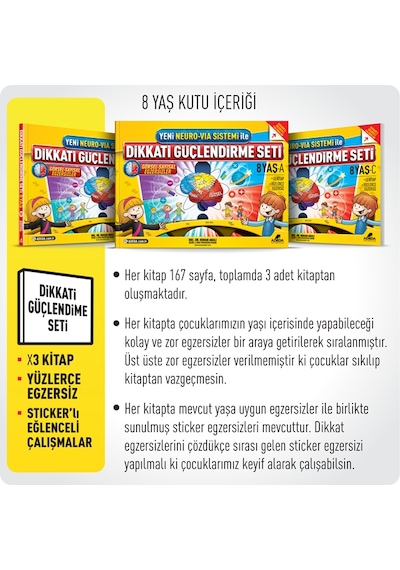 Adeda Yayıncılık Dikkati Güçlendirme Seti - 8  Yaş