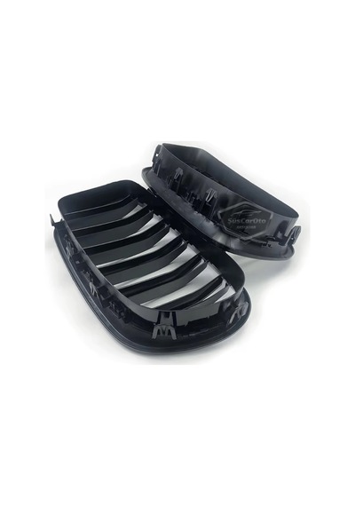Bmw 5 Serisi F10 2010-2017 Uyumlu Ön Panjur Böbrek M5 Görünüm Izgara Çift Çizgi İthal Piano Black 1.sınıf Sağ Sol Takım