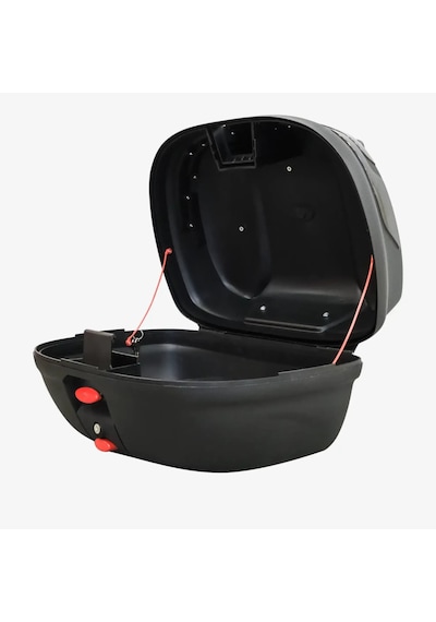 Motosiklet Arka Çanta 45 Litre Sırt Dayama Ve Üst Tabla Full Set Black Edition Siyah