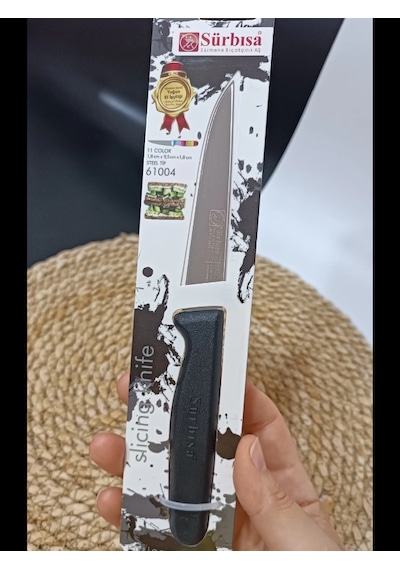 Sürmene 61004 Mutfak Bıçağı 9,50 Cm Siyah Çok Renkli
