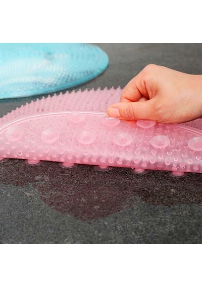 Buffer Silikon Fırçalı Banyo Masaj Matı Ve Ayaklar İçin Topuk Masaj Paspası 11