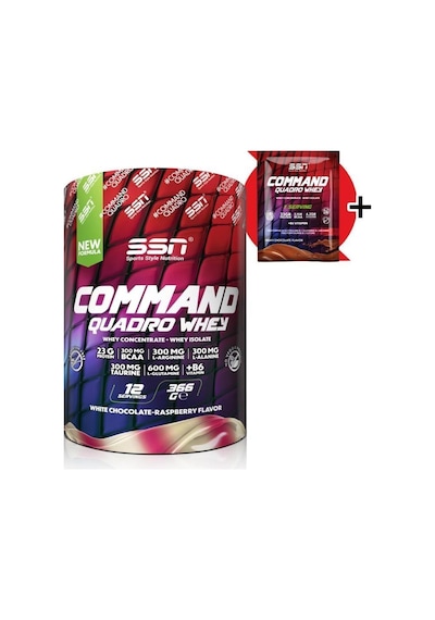 SSN Sports Style Nutrition Command Quadro Whey 366 Gr (beyaz Çikolata-ahududu) Protein Tozu