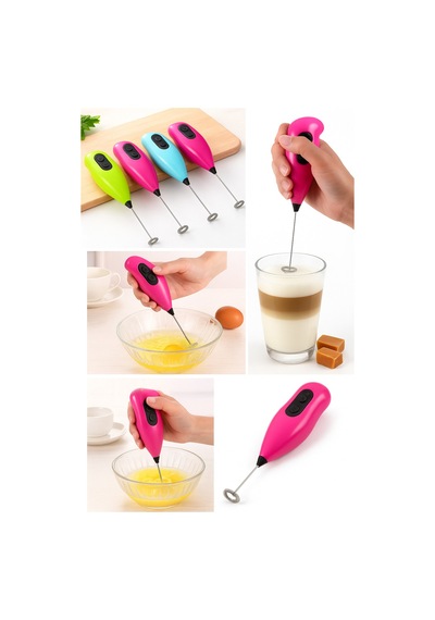 Mini Mikser Kahve Süt Köpürtücü Karıştırıcı Cappucino Mixer Pilli Çırpıcı Sunum Plastik Diğer