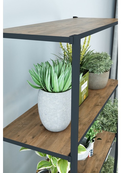 Scarlet 5 Raflı Çiçeklik Saksılık Saksı Standı Dekoratif Çok Amaçlı Raf 150 Cm Atlantikçam Kahverengi