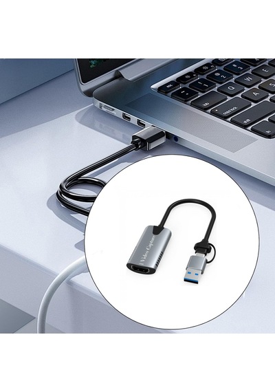 Lexroo Hu04a Type-c/usb A To 4k 60hz 1080p Hdmı Video Capture Yakalama Hub Adaptör