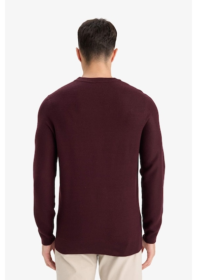 Defacto Standart Fit Bisiklet Yaka Basic Dokulu Triko Kazak F1777ax25aubr464 Bordo