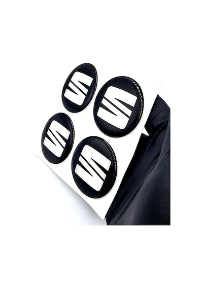 Yeni Nesil Tasarım Damla Sticker Siyah Seat Jant Göbeği 5.5cm Uyumlu