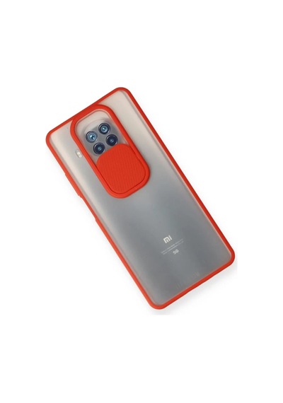 Newface Xiaomi Mi 10t Lite Kılıf Palm Buzlu Kamera Sürgülü Silikon - Kırmızı