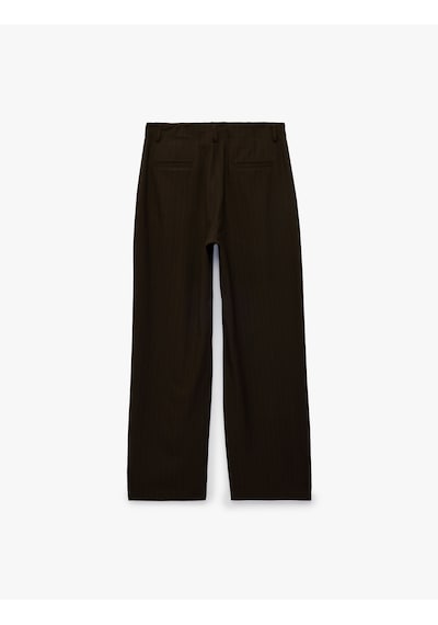 Koton Yüksek Bel Cep Detaylı Çizgili Geniş Paça Kumaş Pantolon Kahverengi Çizgili 7wak40075uw Koton Yüksek Bel Cep Detaylı Çizgili Geniş Paça Kumaş Pantolon Kahverengi Çizgili 7wak40075uw