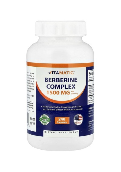 Vitamatic, Berberine Complex, 240 Capsules