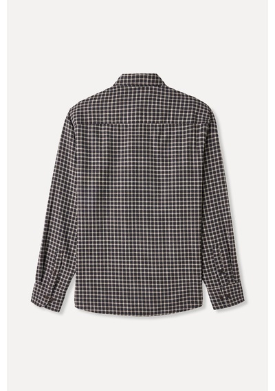 Mudo Erkek Erkek Kahverengi Regular Fit Ekoseli Uzun Kollu Gömlek 1264801