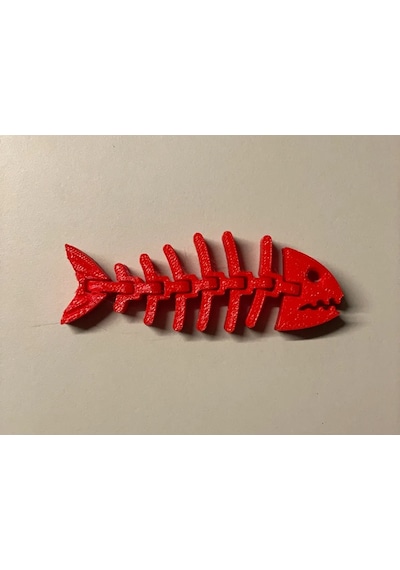 Kırmızı Renk Pla Doğal Malzeme Balık Baskı 12 Cm Ufak Oyuncak Balık