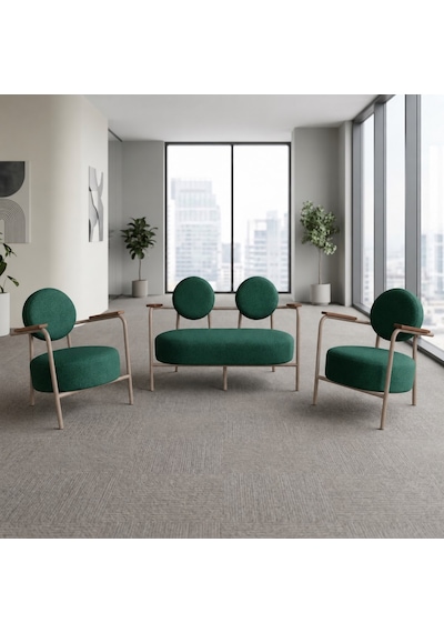 Venüs 2+1+1 Soft Kumaş Ofis & Büro İş Yeri Bekleme Koltuğu Takımı Cappuccino Metal İskelet - Yeşil Venüs 2+1+1 Soft Kumaş Ofis & Büro İş Yeri Bekleme Koltuğu Takımı Cappuccino Metal İskelet - Yeşil