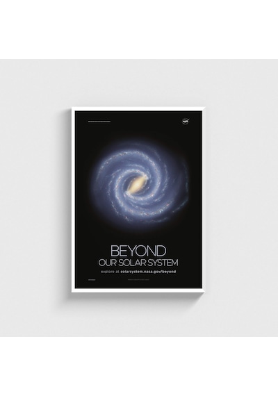 Nasa Beyond Our Solar System Tablo Çerçeveli Poster Duvar Dekorasyonu Beyaz Çerçeveli Tablo Beyaz Çerçeveli Tablo Dn11d131beyaz