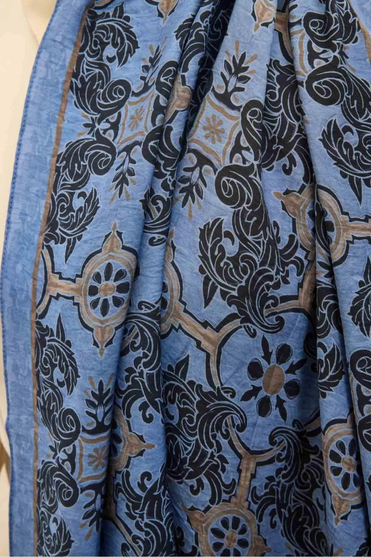 Silk Home Mayda Şal 81019-03 Gök Mavi
