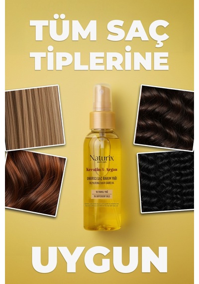 Naturix Keratin Ve Argan Yağlı Onarıcı Saç Bakım Yağı 100 ML