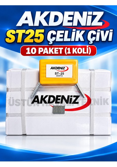 Akdeniz St25 T Başlı Çelik Çivi - 1 Koli 10 Paket