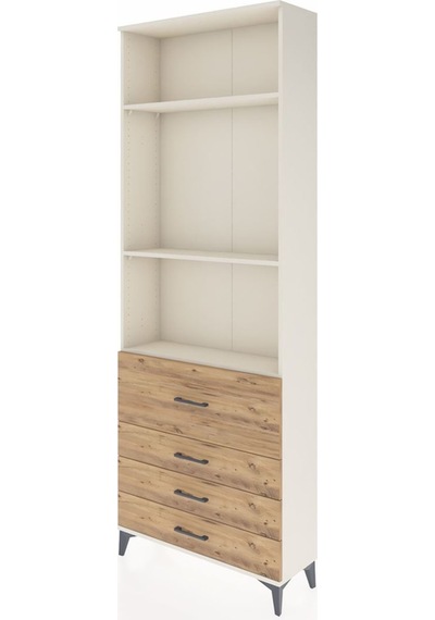 Arges Dolap 3 Raflı 4 Çekmeceli 88x30x243 Aytaşı-çam Aytaşı