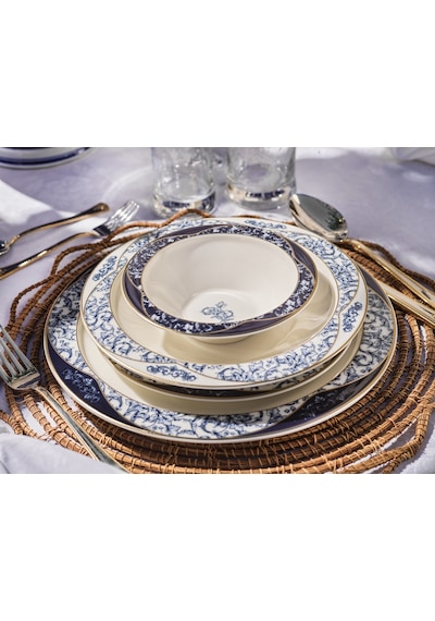 Schafer Tılsım Lace Yemek Takımı 60 Parça-lacivert