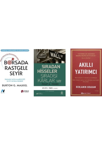 Borsada Rasgele Seyır + Sıradan Hısseler Sıra Dısı Karlar + Akıllı Yatırımcı 3 Set