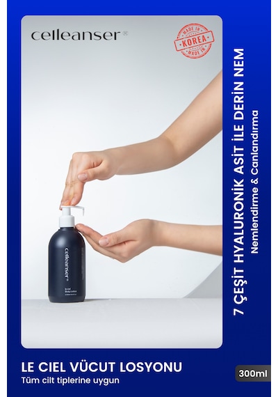 Celleanser Hyaluronik Asit İçeren Vücut Losyonu 300 ML
