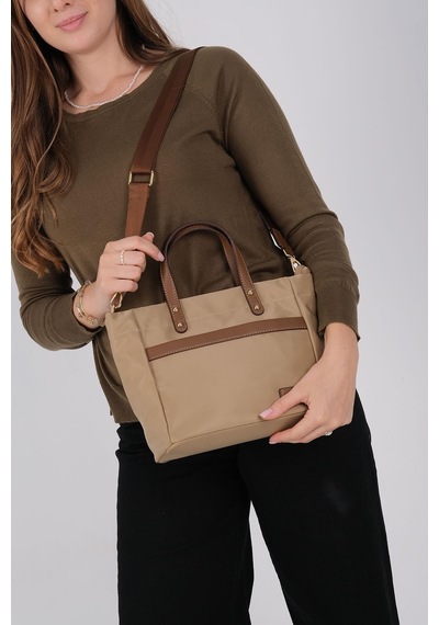 Silver Polo Sp1214 Kadın El Çantası Saten Vizon-camel