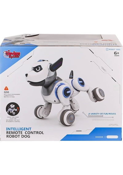 G55 Kumandalı Şarjlı Işıklı Müzikli İnteraktif Robot Köpek -vardem Oyuncak