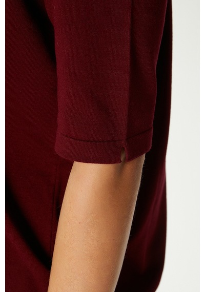 Ritnice Viscose Doku Next Premium Selection Bordo Yarım Kol Triko Kazak Bordo
