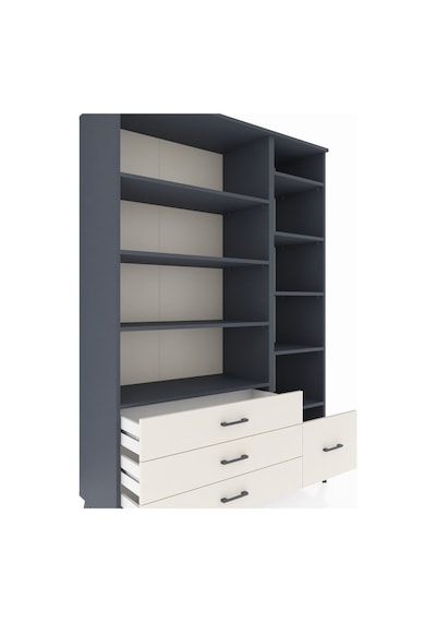 Hyperion Dolap 9 Raflı 4 Çekmeceli 132x44x195 Antrasit-antra... Antrasit