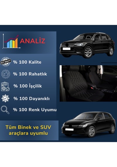 Oto Koltuk Minderi Kılıfı Ortopedik Kalın Süngerli Ön 2 Koltuk Siyah Bej Mavi Kırmızı Bordo