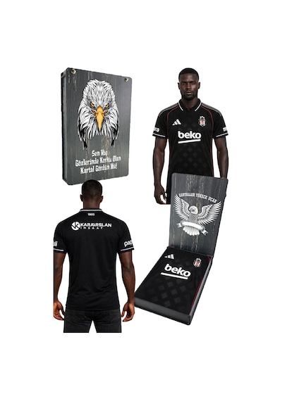 Beşiktaş Lisanslı Adidas Forma Uv Kutu Siyah-beyaz