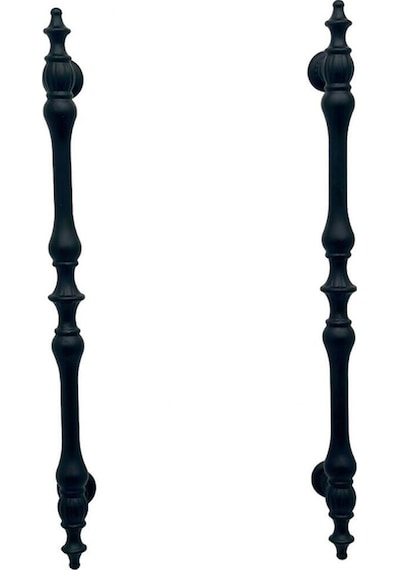 Şehzade Mat Siyah Mobilya Dolap Mutfak Çekmece Kulpu 128 Mm 12.8 Cm 5 Adet