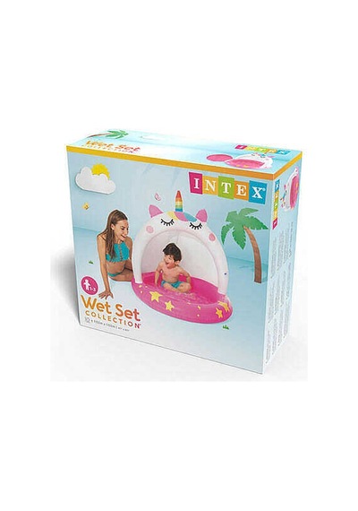 Intex Unicorn Gölgelikli Havuz 102 Cm. 58438 Çok Renkli