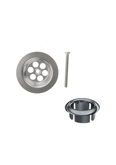 Krom Lavabo Süzgeci Ve Su Taşma Yüzüğü Krom Diğer
