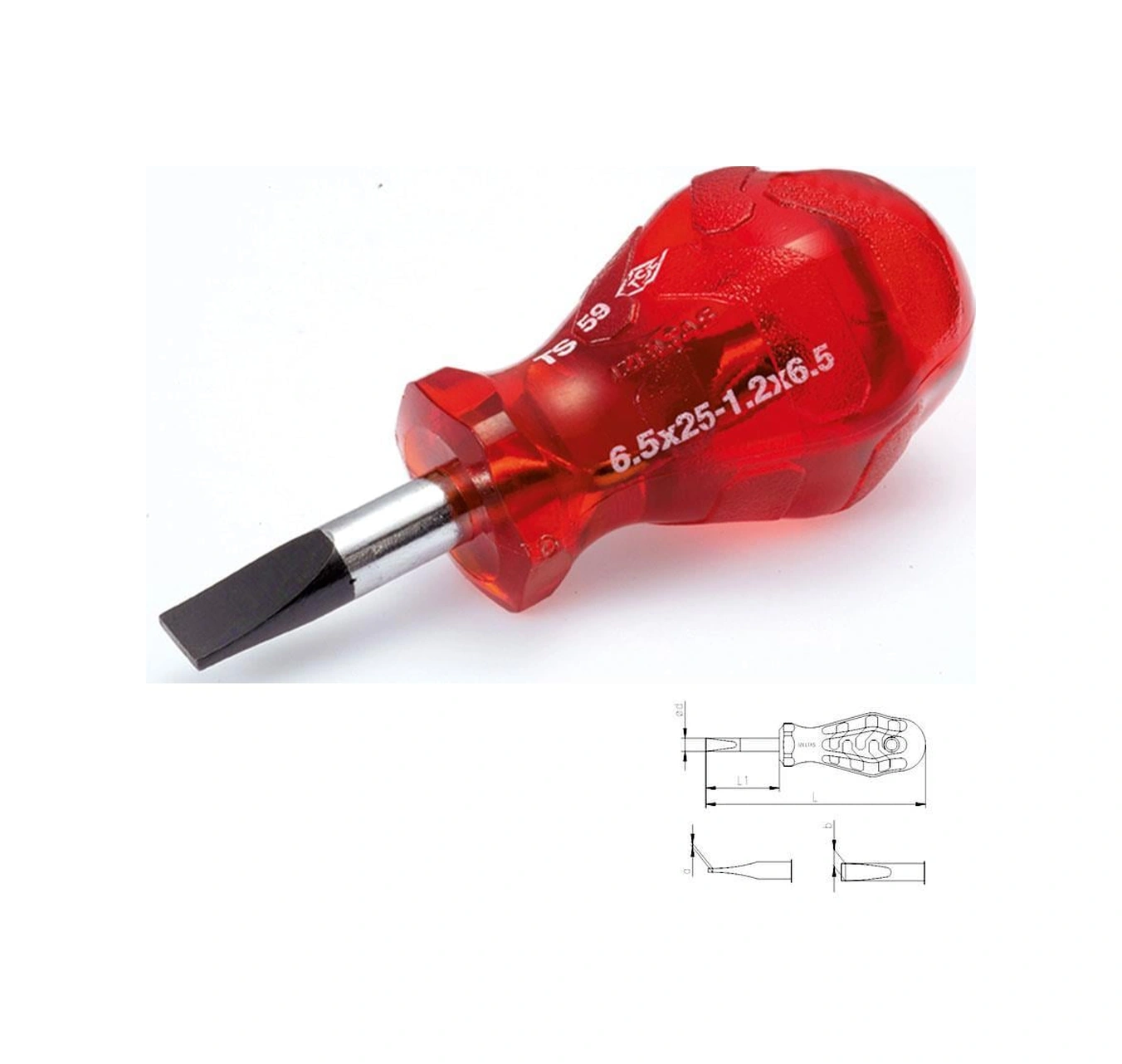 İzeltaş 4110 Kraft Topaç Düz Tornavida 5,5x25 - Elwm-289022