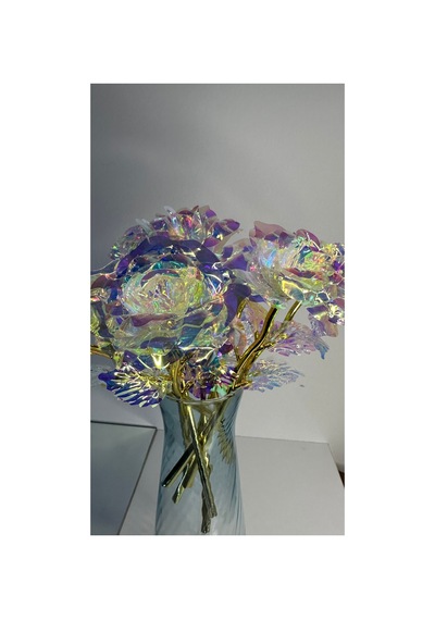 Kristal Gül Yapay Çiçek Plastik Solmayan Gül 25cm 1 Adet Sevgiliye Hediye Anneler Günü Doğum Günü Bej - 675626272 Bej
