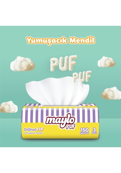 Maylo Puf Mendil 150'li Tek Paket