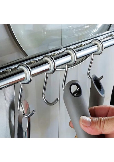 Duvara Monte Paslanmaz Çelik Saklama Rafı 60cm Gümüş