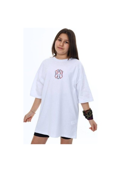 Ekkokids Erkek Çocuk Ny Baskılı Tshirt-14541 Beyaz