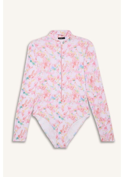 Defacto Regular Fıt Desenli 5li Burkini Mayo G9479ax26hsbn340 Kahve-bn340