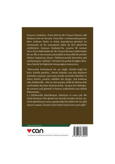 Sonuncu Sonbahar - Pınar Kür  - Can Yayınları