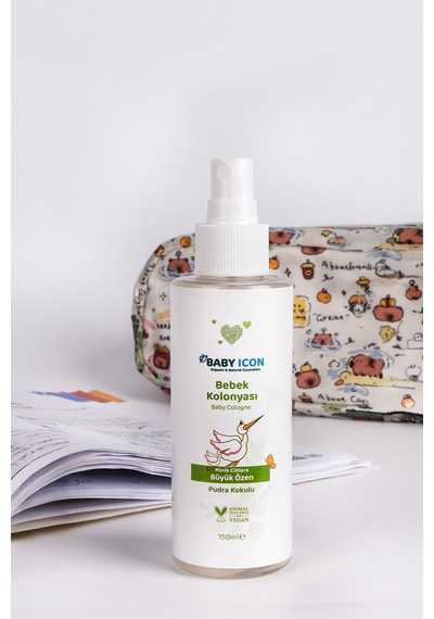 Baby İcon %100 Doğal Bebek Kolonyası 150 Ml Pudra Kokulu Bitkisel Vegan İçerik 709