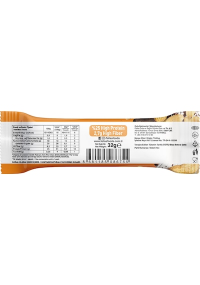 Fellas Protein Bar - Yer Fıstıklı Ve Kakaolu 12 x 32 G