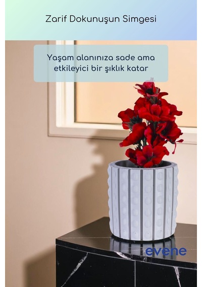 Vazo Küçük Vazo Masa Üstü Vazo Ev Dekorasyon Vazo Altın Renk Model 91 Beyaz Beyaz