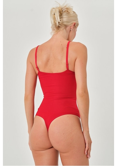Mistirik Mimola Model Bel Göbek Karın Sıkılaştırıcı Korse Etkili Spor Body Kırmızı Renk051 KIrmızı