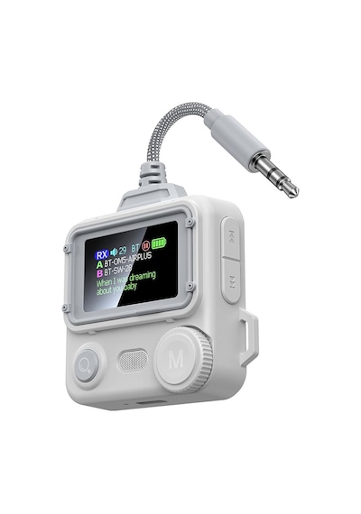 Bluetooth 5.4 Verici Alıcı Lcd Renkli Ekran Çift Modlu Tx & Rx 3.5mm Aux Uyumlu