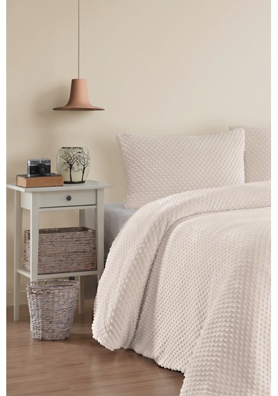 Kapreo Velora Comforter Yorgan Seti 220x240 Cm + 2 Yastık Kılıfı Ekru